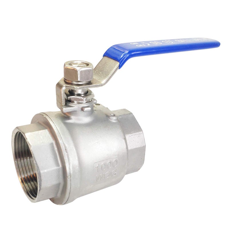 LOZOME 1-1/2" Female Ball Valve NPT Thread 316 Stainless Steel Full Port Ball Valve WOG1000 US Stock - Image 1